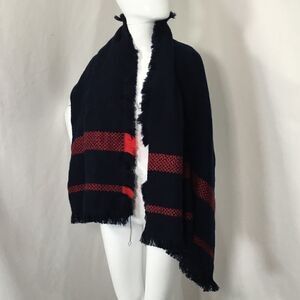 Something Navy Quad Scarf (B12)